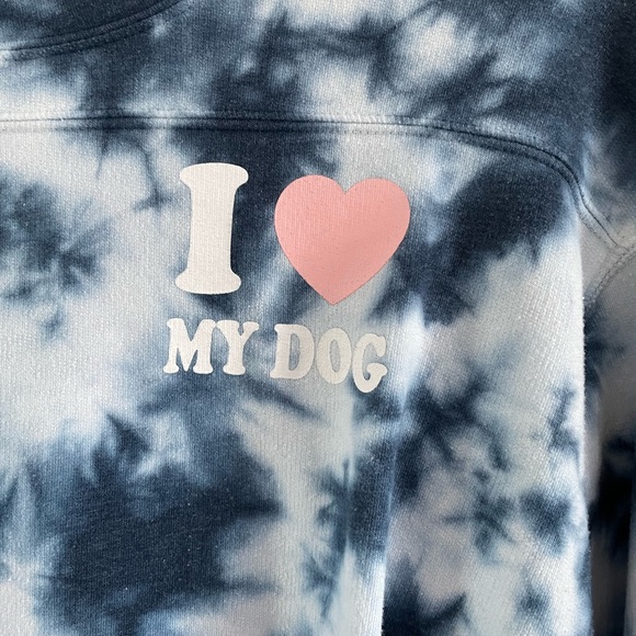 Navy blue/greyish “I love my dog” top - Picture 2 of 3